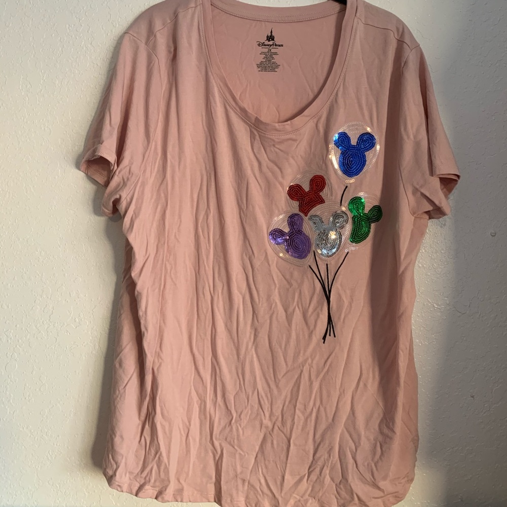 Disney shirt. Sequined balloons